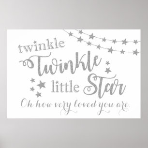 Poster Twinkle Twinkle Little Star Backdrop Panneau Argen