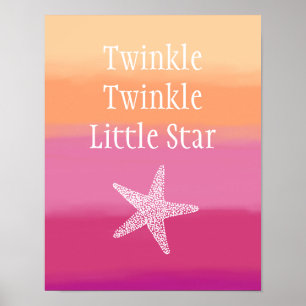 Poster Twinkle Twinkle Little Star Fish (Ocean Beach)