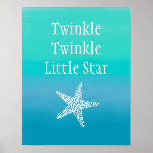 Poster Twinkle Twinkle Little Star Fish (Ocean Beach)