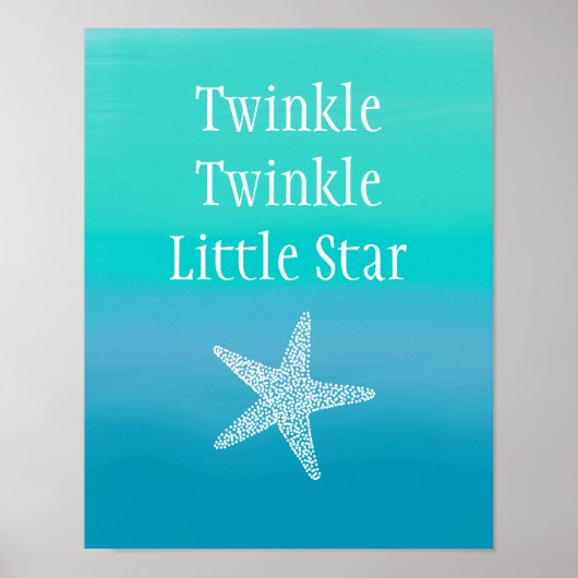 Poster Twinkle Twinkle Little Star Fish (Plage de l'Océan (Devant)