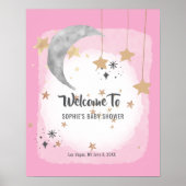 Poster Twinkle Twinkle Little Star Pink Splash Welcome (Devant)