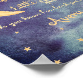 Poster Twinkle Twinkle petite étoile pépinière aquarelle (Coin)