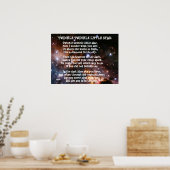 Poster TWINKLE TWINKLE PETITE ÉTOILE poème (Cuisine)