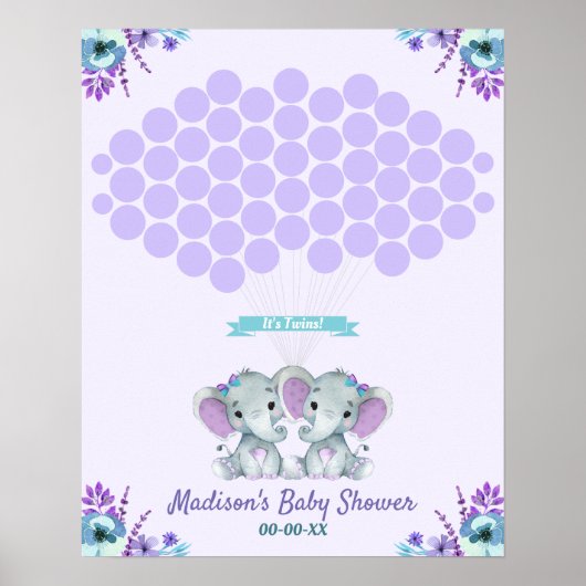 Poster Twins Guest Book Alternative Signer Page Girls (Devant)