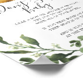 Poster Twins Sloth Baby shower Ne pas dire Baby Sign (Coin)