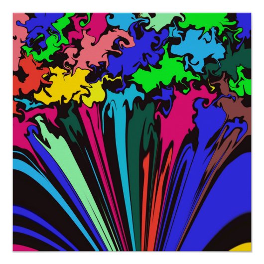 Poster Twirl coloré Abstrait / Pinched / (Devant)