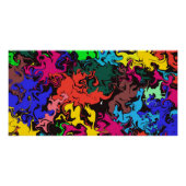 Poster Twirls colorés Abstraits / (Devant)