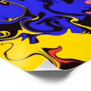Poster Twirls colorés Abstraits /