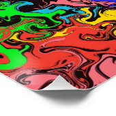 Poster Twirly coloré Abstrait / (Coin)