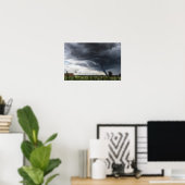 Poster Twister levant des balles de foin dans la tempête (Bureau à domicile)