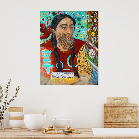 Poster Twitter Beard Print (Cuisine)