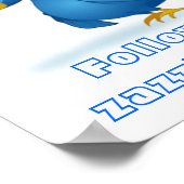 Poster Twitter Suivez-moi @ Votre Nom D'Utilisateur (Coin)