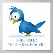 Poster Twitter Suivez-moi @ Votre Nom D'Utilisateur (Devant)