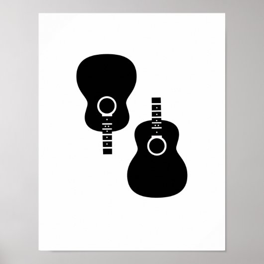 Poster two acoustic guitars decor (Devant)