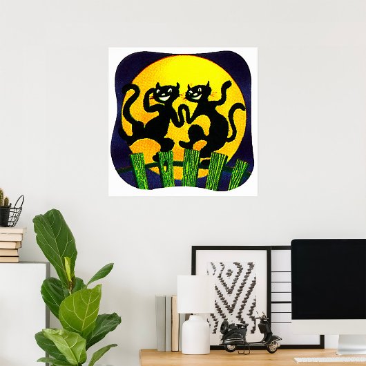 Poster Two Black Cats