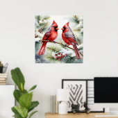 Poster Two Cardinals (Bureau à domicile)
