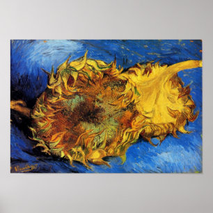 Poster Two Cut Sunflowers Van Gogh Fine Art