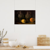Poster Two Jars and Two Citrouilles par Vincent van Gogh (Cuisine)