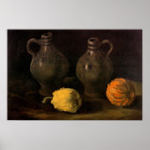 Poster Two Jars and Two Citrouilles par Vincent van Gogh (Devant)