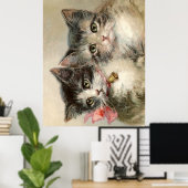 Poster Two lovely Victorian kittens (Bureau à domicile)