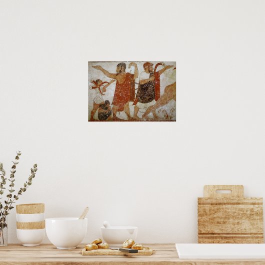 Poster Two men, from the Tomb of the Augursx (Cuisine)