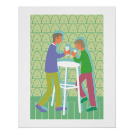 poster two men talking perfect poster