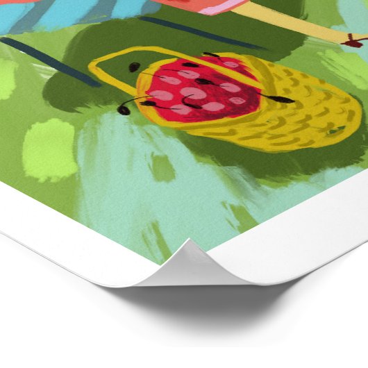 Poster two Old chatting d'on a ladies bench (Coin)