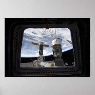 Poster Two Russian spacecraft