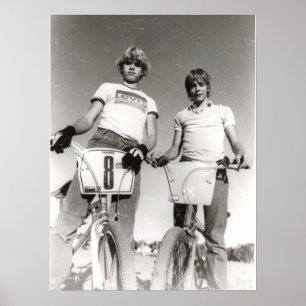 Poster Two subject vintage BMX print (Can Enlarge.)