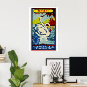 Poster Two Swans - Matchbox Print - Aesthetic Wall Art (Bureau à domicile)