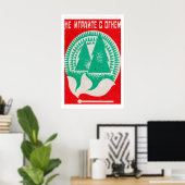 Poster Two Trees with Flame Matchbox Art Print, Russian (Bureau à domicile)