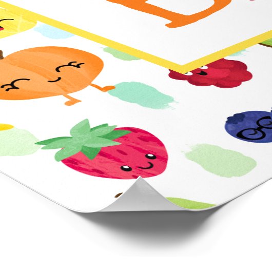 Poster TWO-tti Frutti Cuties 2e fête d'anniversaire (Coin)