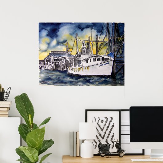 Poster tybee_île_bateau (Bureau à domicile)