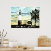 Poster TYBEE Island Lighthouse art cadeaux de collection, (Cuisine)