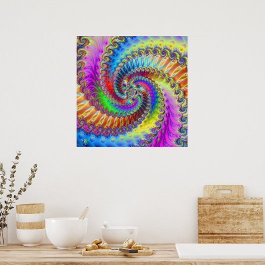 Poster Tye Dye Lischous. (Cuisine)