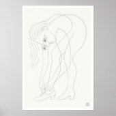Poster Tying Laces - Large Archival Drawing Print (Devant)