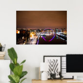 Poster Tyne de la rivière la nuit (Bureau à domicile)