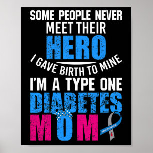 Poster Type 1 Diabète Mère Mère T1d Sensibilisation au di