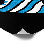 Poster Type 1 Diabète Sensibilisation Ruban cardiaque (Coin)