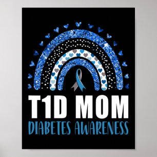 Poster Type 1 Diabète T1d Mère Diabète Sensibilisation Ar