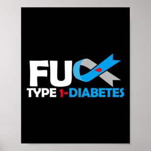Poster Type 1 Diabète T1d Sensibilisation au diabète Diab
