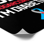 Poster Type 1 Sensibilisation au diabète S'il vous plaît  (Coin)