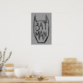 Poster Type Batman en tête (Cuisine)