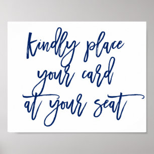 Poster Type Chic Placez Votre Carte À Votre Siège