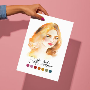 Poster Type d'automne souple Analyse des couleurs saisonn