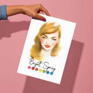 Poster Type de ressort lumineux Analyse des couleurs sais