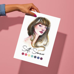 Poster Type été doux Analyse couleur saisonnière Art