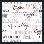 Poster Types De Boissons De Café<br><div class="desc">Mots en différentes polices pour les types de boissons de café. Ce design semble vraiment efficace sur ces Poster</div>