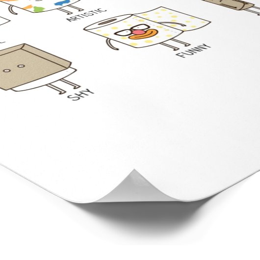 Poster Types de papier toilette (Coin)