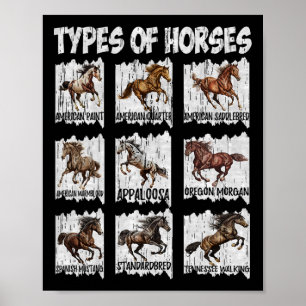 Poster Types Rétro vintages De Chevaux